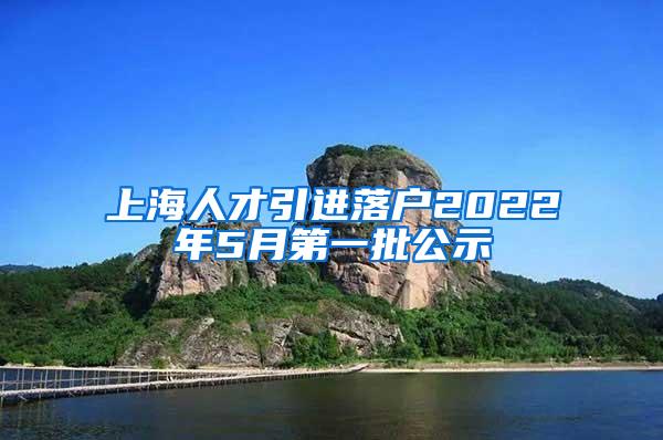 上海人才引进落户2022年5月第一批公示