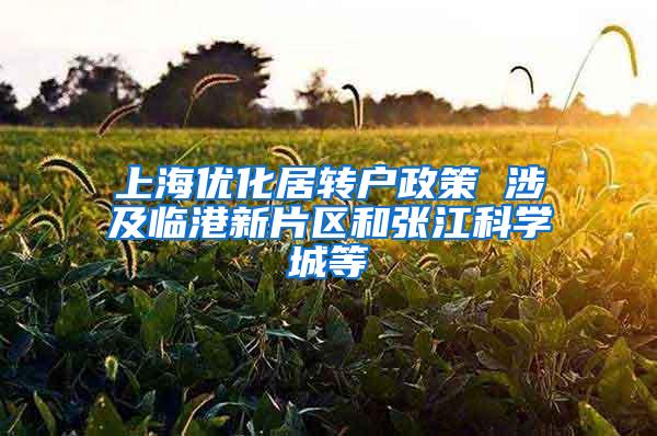 上海优化居转户政策 涉及临港新片区和张江科学城等